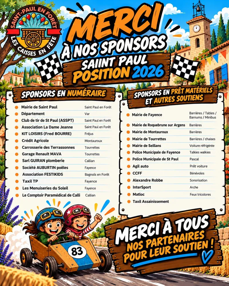 Affiche — Merci à nos sponsors 2026