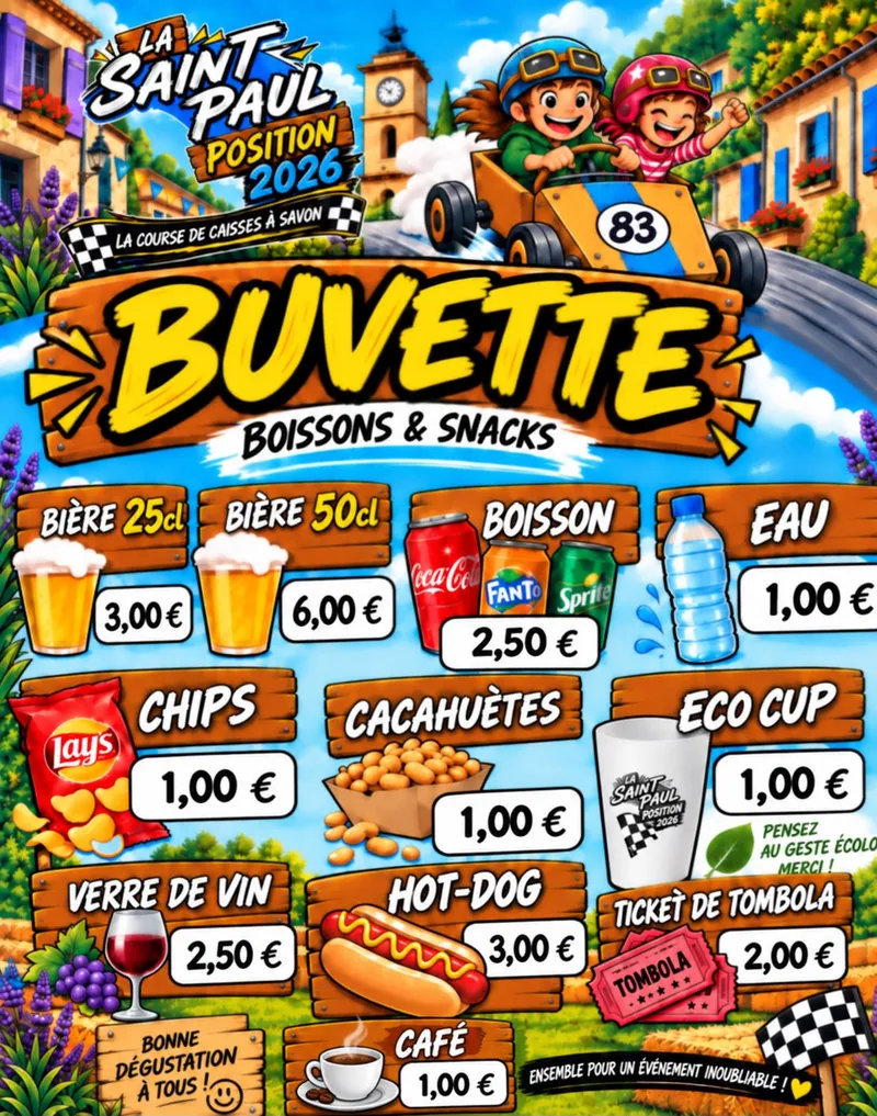 Carte des buvettes 2026