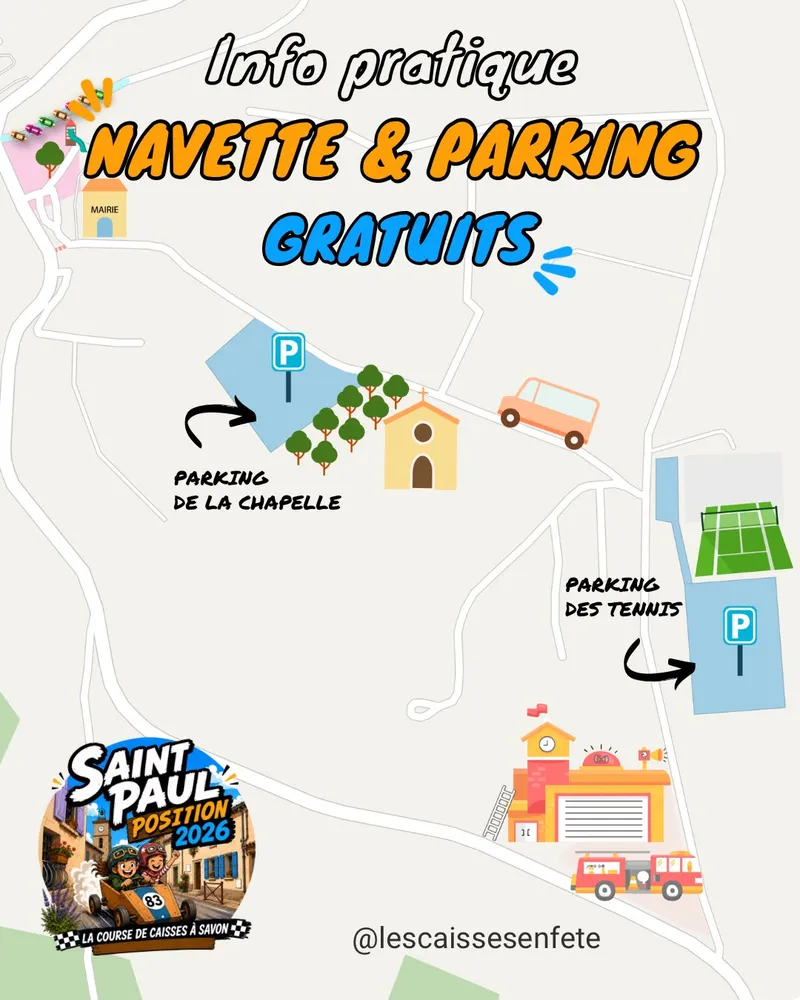 Plan des parkings et navettes 2026