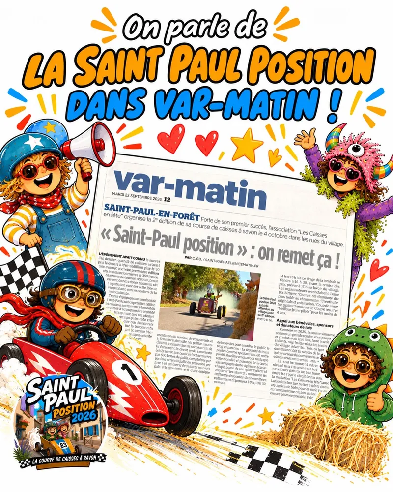 Presse — On parle de la Saint Paul Position dans Var-Matin